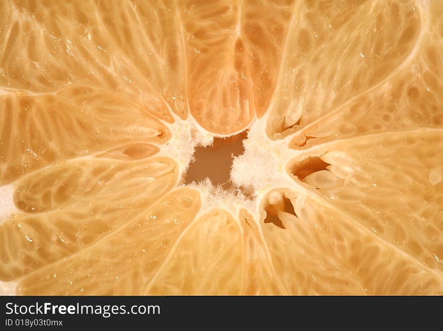 Beutiful stucture of pomelo fruit in detail