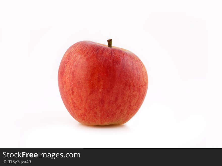 One Red Apple isolated on white background