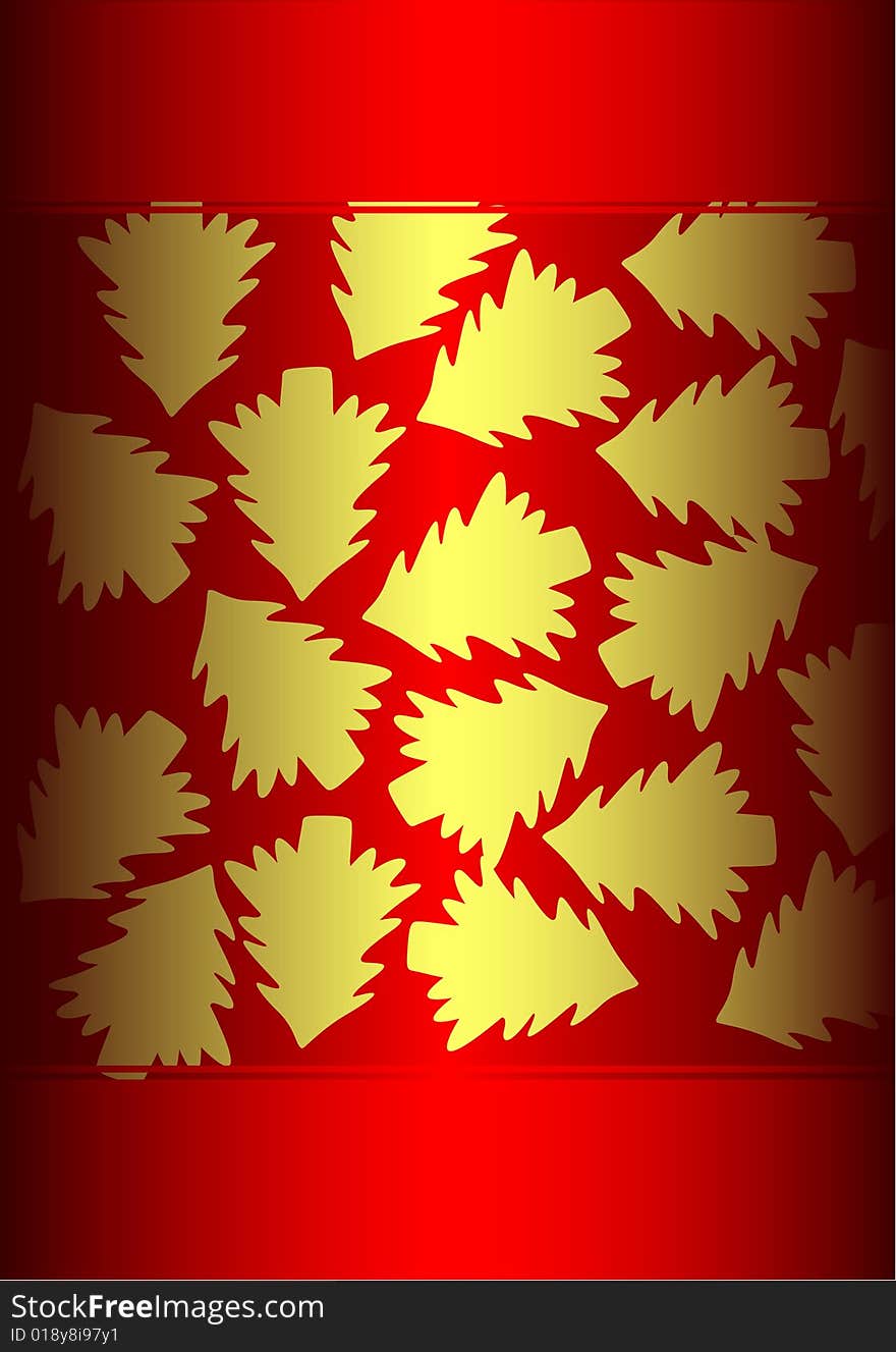 Background with christmas trees, vector illustration