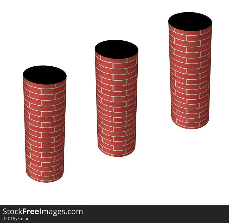 Chimneys or smokestacks