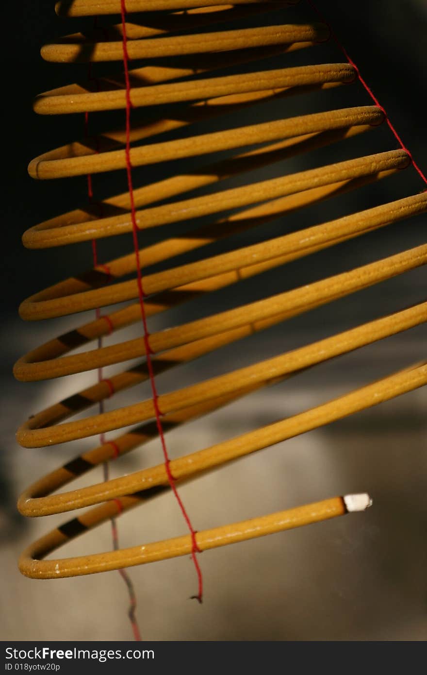 People burn incense like this  and pray in china