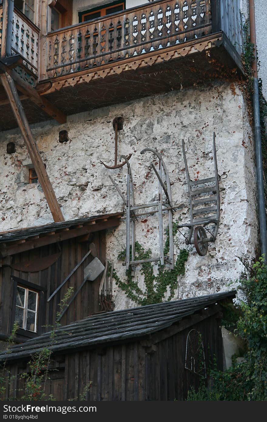 Fragment of a wall and balcony