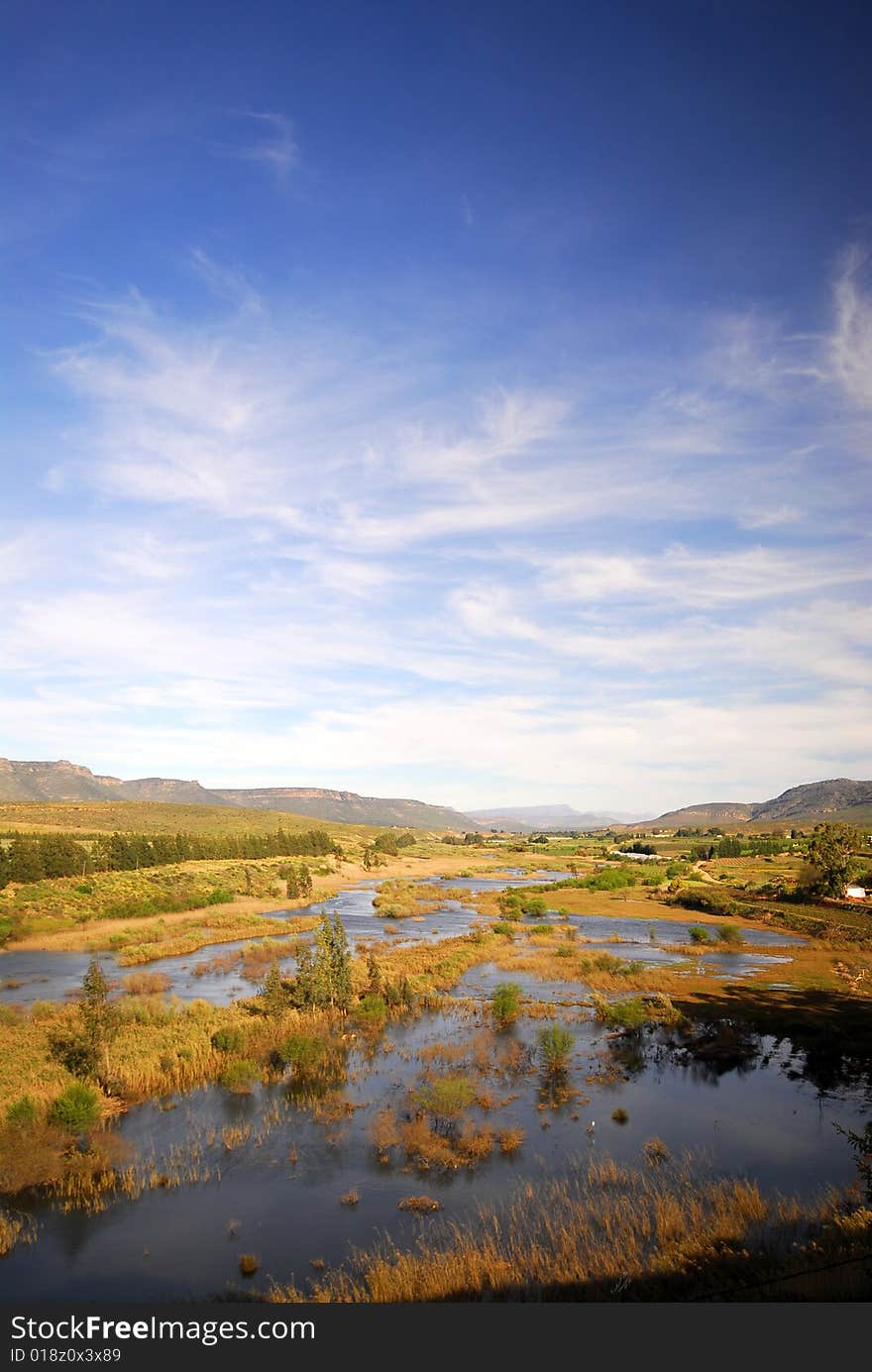 A south african river on a sunny day