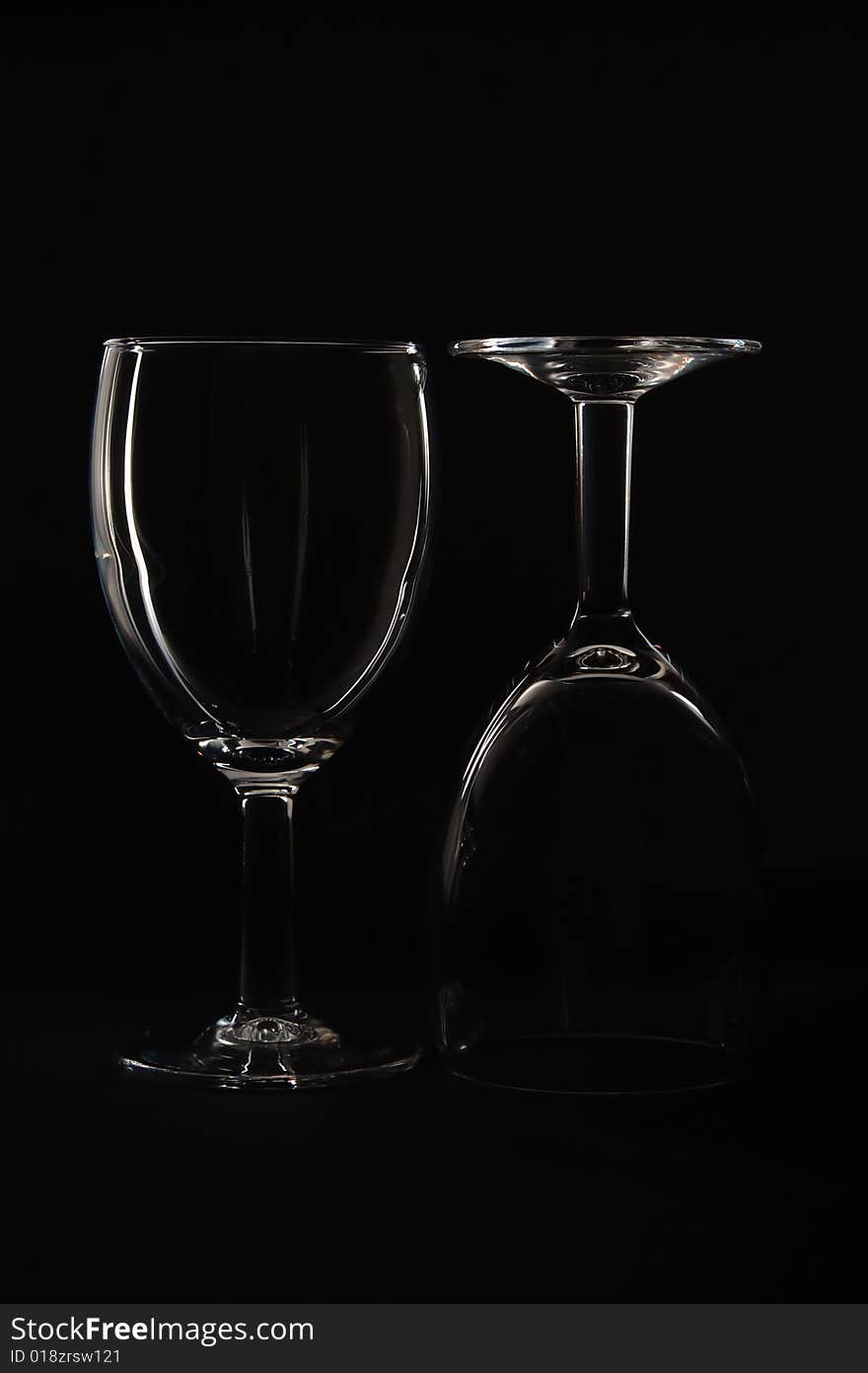 Wine glasses.