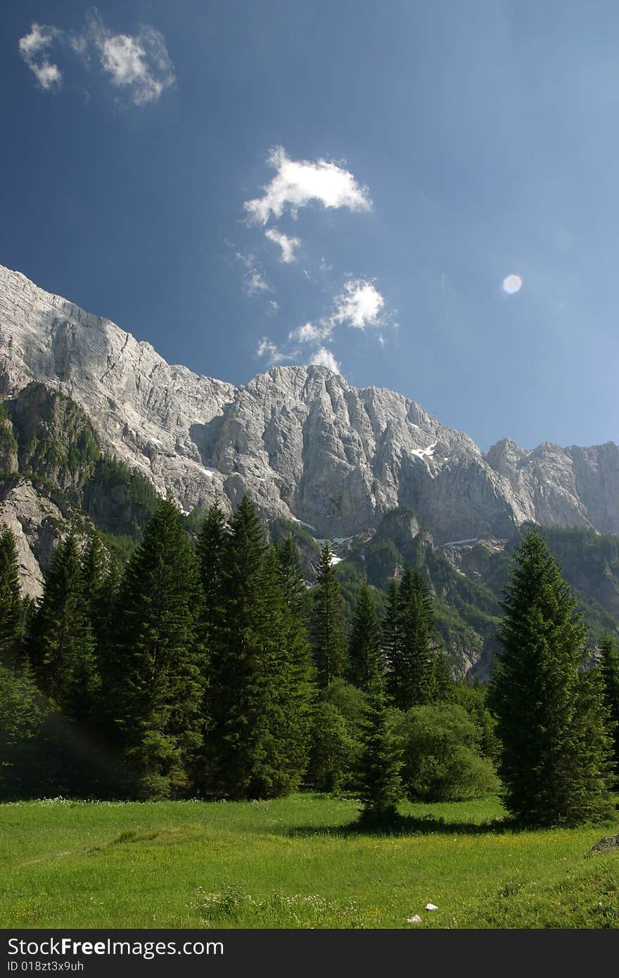 Tamar valley in Sovenia, Julian alps