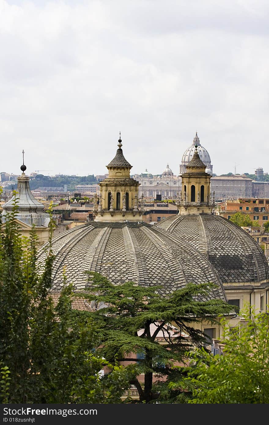 Roofs Of Several Round Buildings