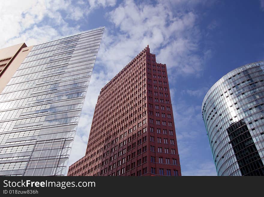 modern skyscrapers on Potsdamer Platz, Berlin