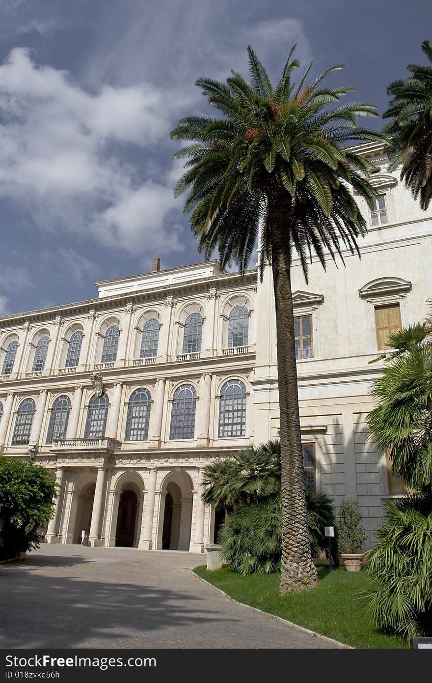 Fassade of old building in rome, italy. Fassade of old building in rome, italy