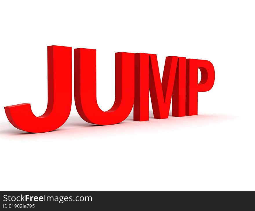 Rendered Alphabets Of Jump