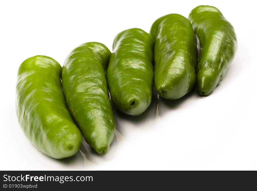 Green Hot Peppers