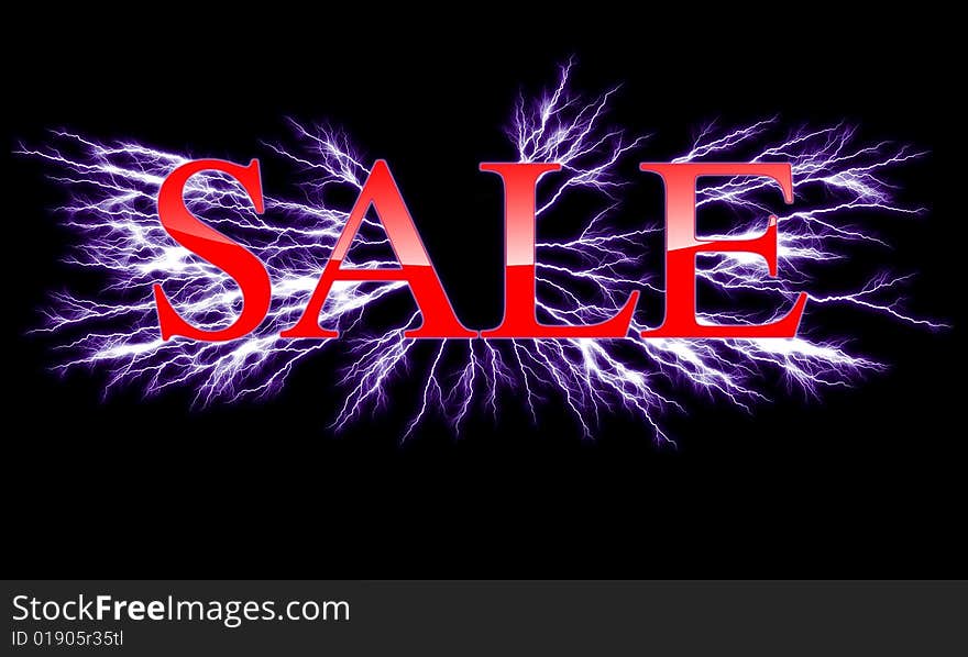 Electric sale isolate on black