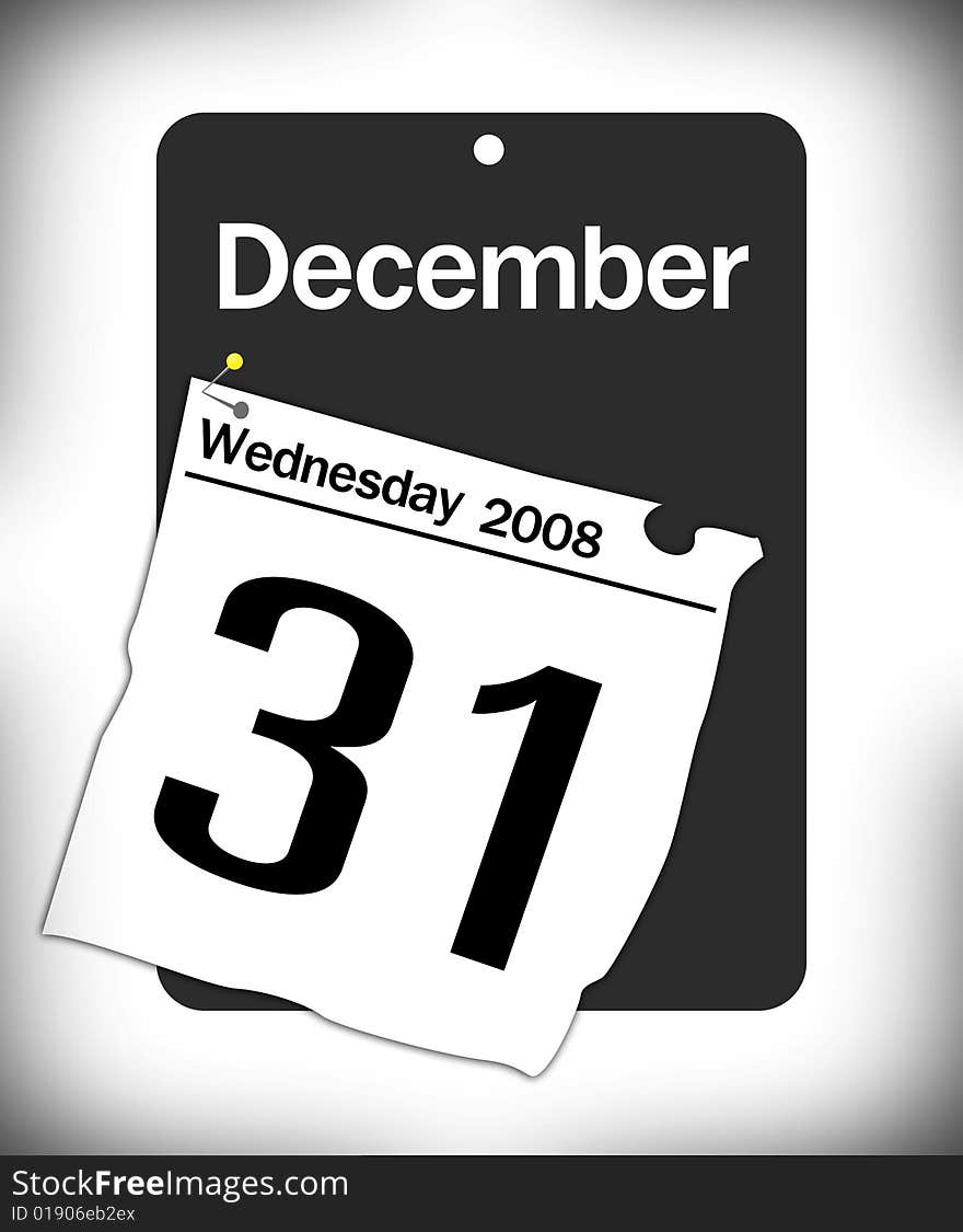 Last day of the year, calendar date December 31. Last day of the year, calendar date December 31