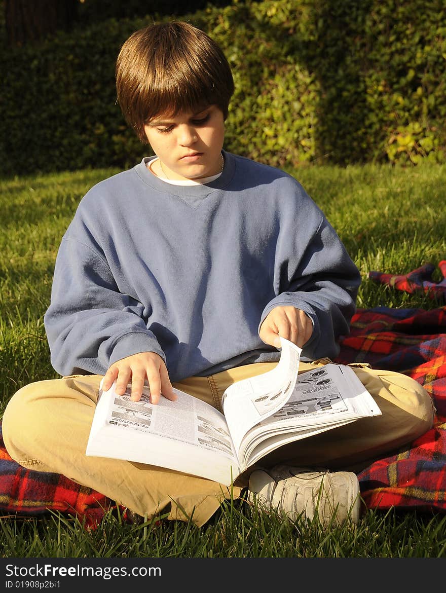 Young Man Reading