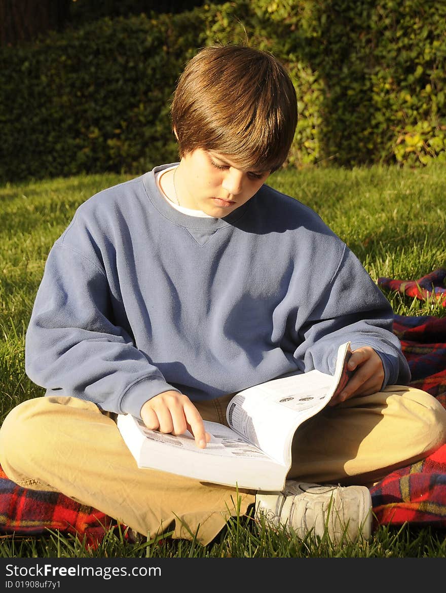 Young Man Reading