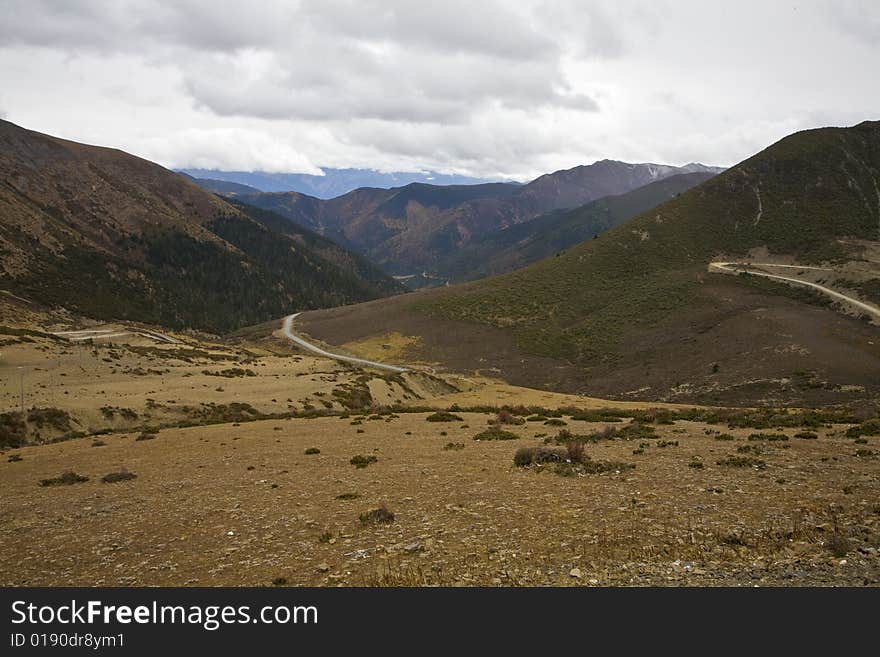 Mountains high as 4000 meters in autumn in the southwest of china. Mountains high as 4000 meters in autumn in the southwest of china