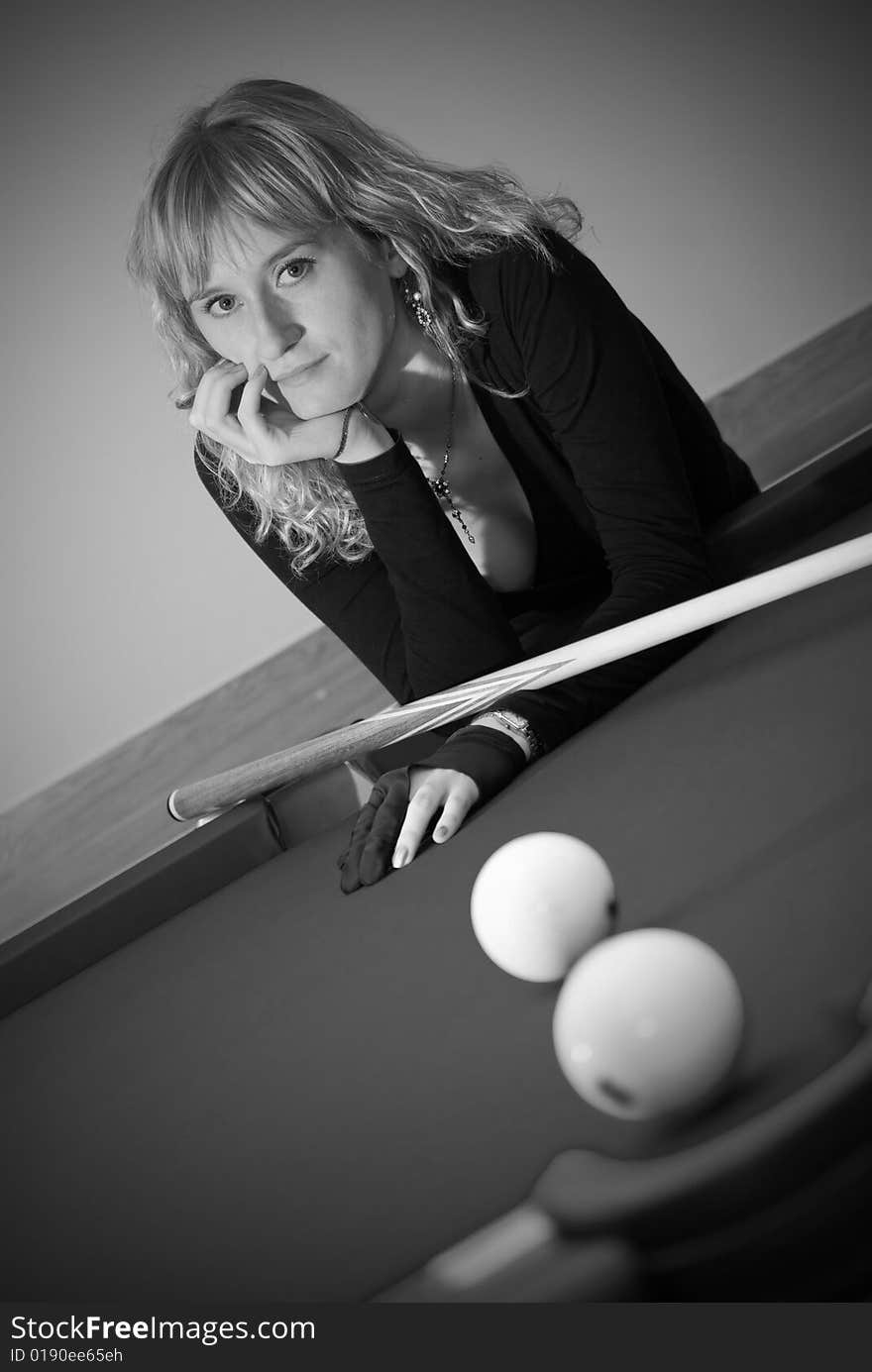 The Girl Plays Billiards