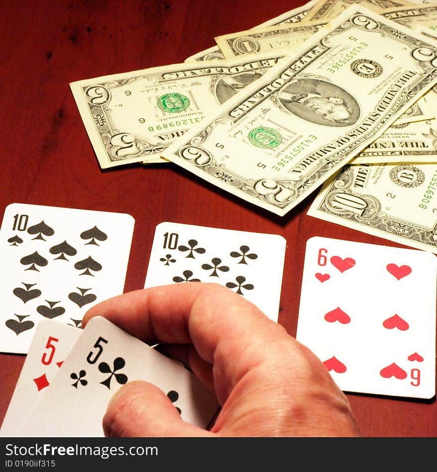 Playing combination in hand player in poker