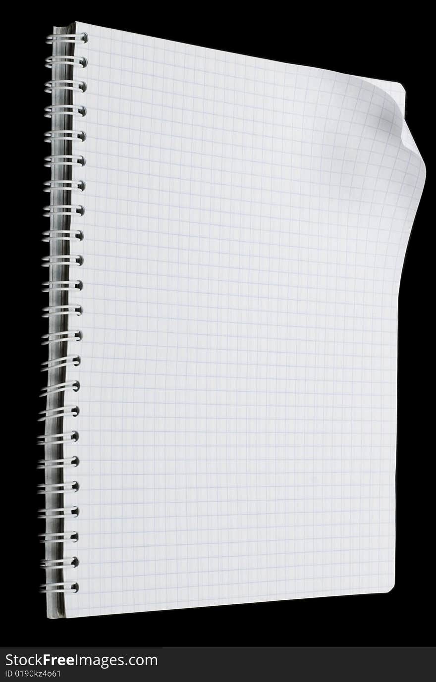 Notebook paper page curl, copy space for your text. Notebook paper page curl, copy space for your text.