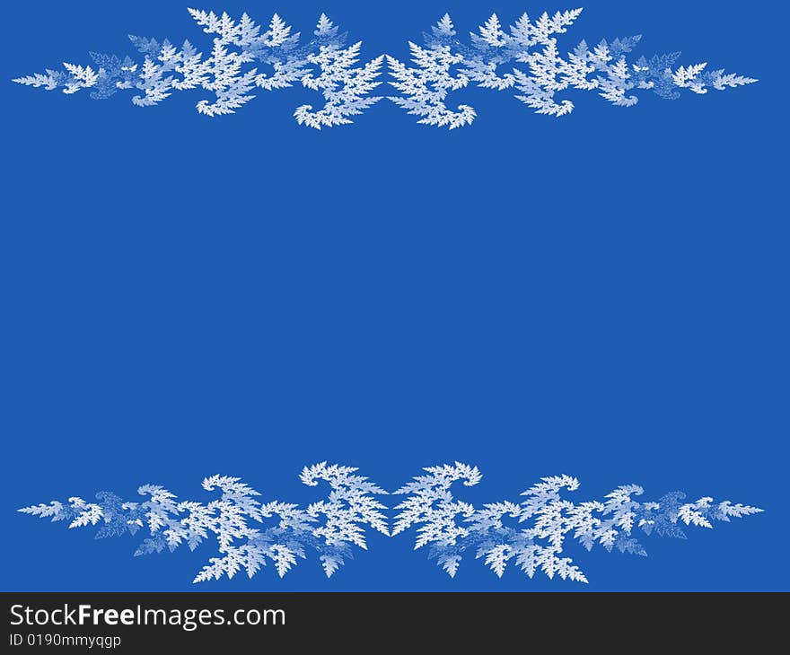 Fractal on the blue background. Fractal on the blue background