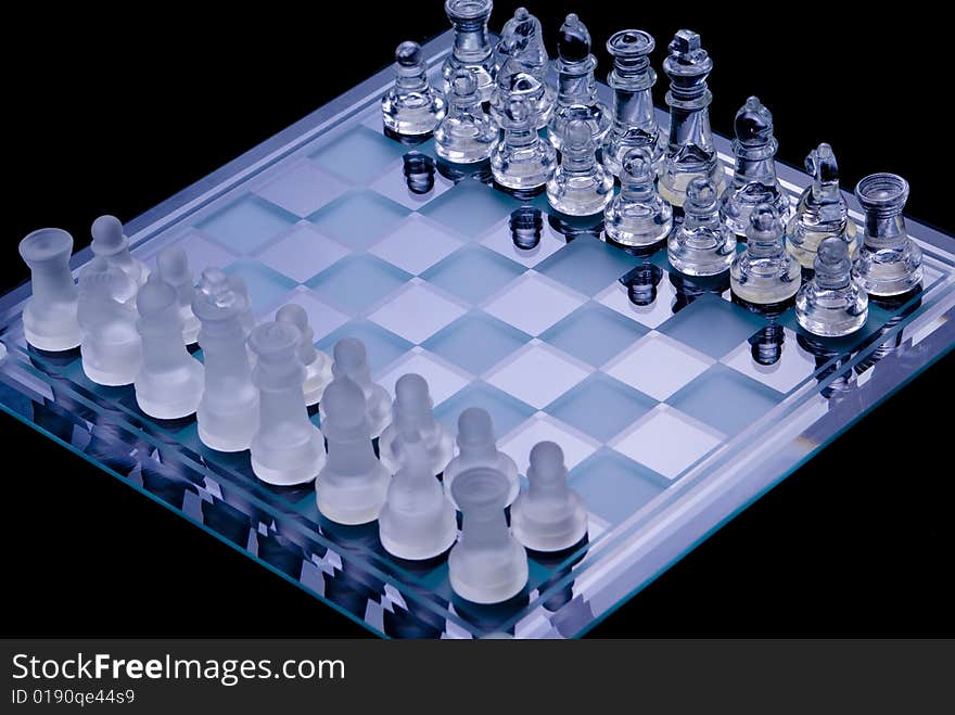 A shot of a chessboard ready to play. A shot of a chessboard ready to play