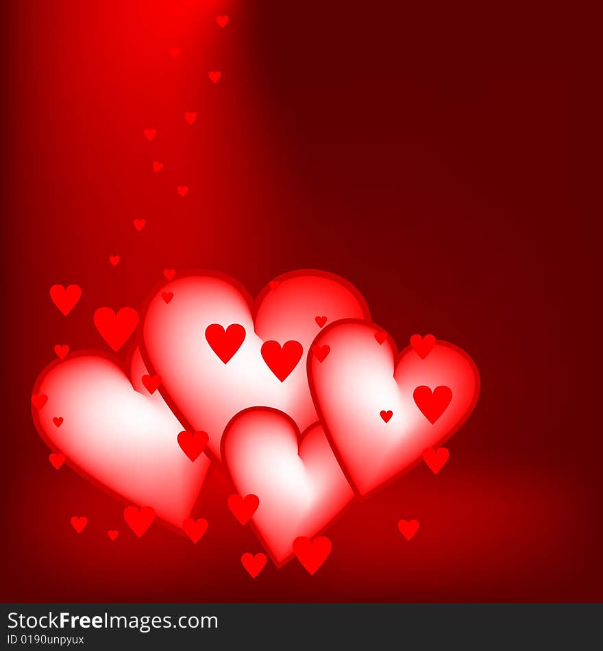 Valentines day background, vector illustration