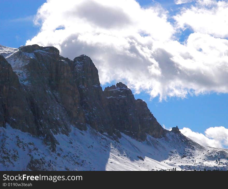 A beautiful scenery of mountain on the Dolomities - Italy. A beautiful scenery of mountain on the Dolomities - Italy