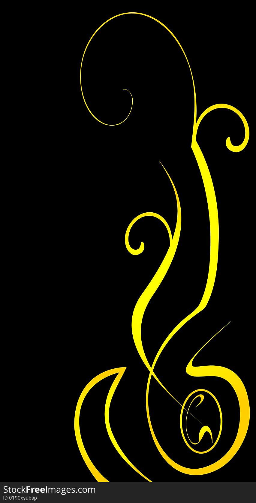 Yellow vector ornate