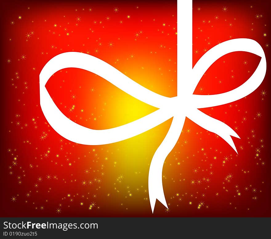 Christmas background with ribbon