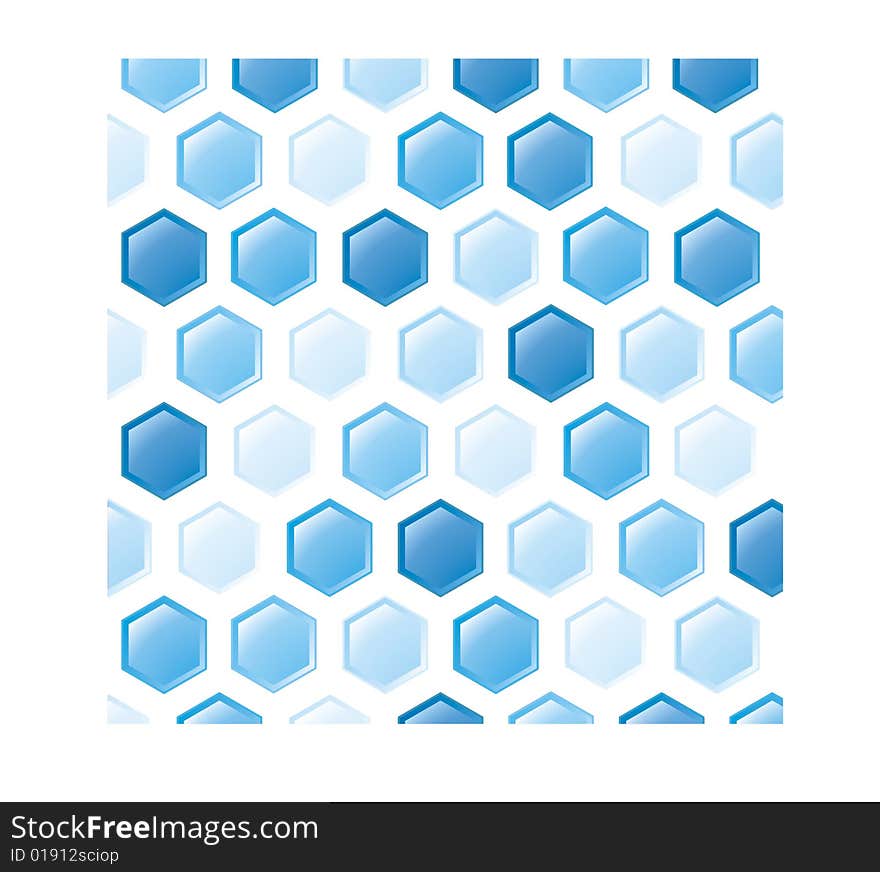 Background pattern illustrating blue lined hexagons with edges. Background pattern illustrating blue lined hexagons with edges