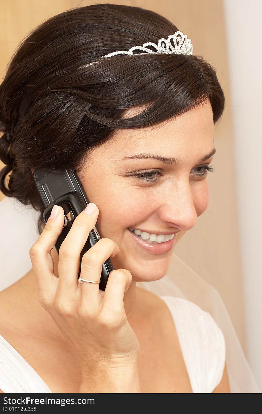 Young woman talking to the mobil phone. Young woman talking to the mobil phone