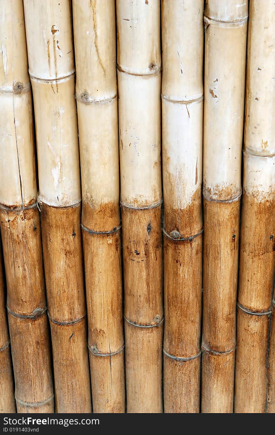 A two color bamboo wall in Peru