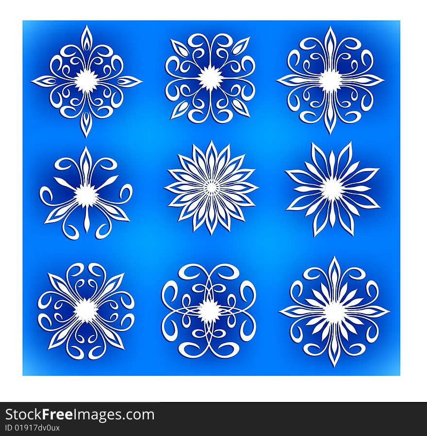 Winter snowflakes