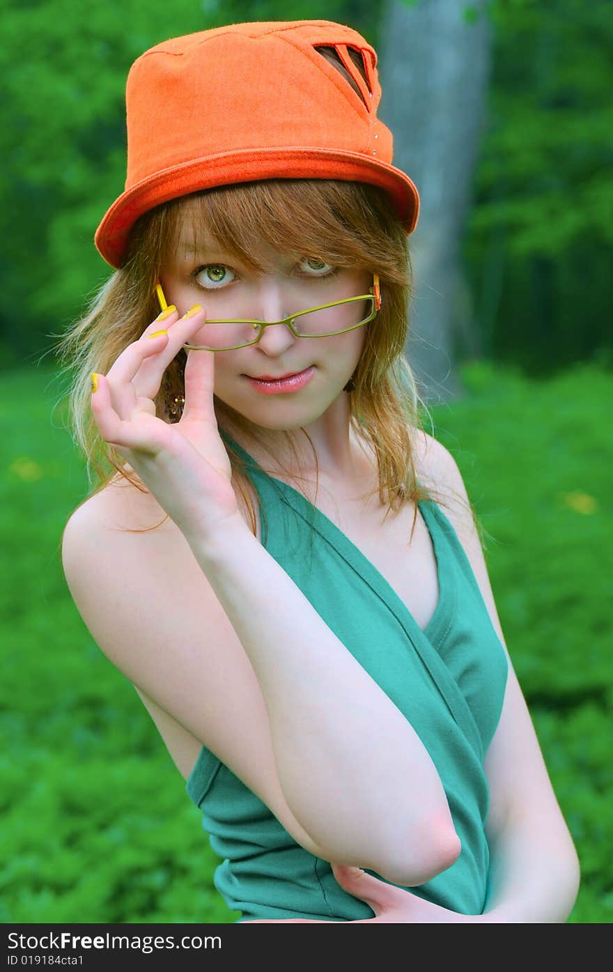 Lovely girl in glasses