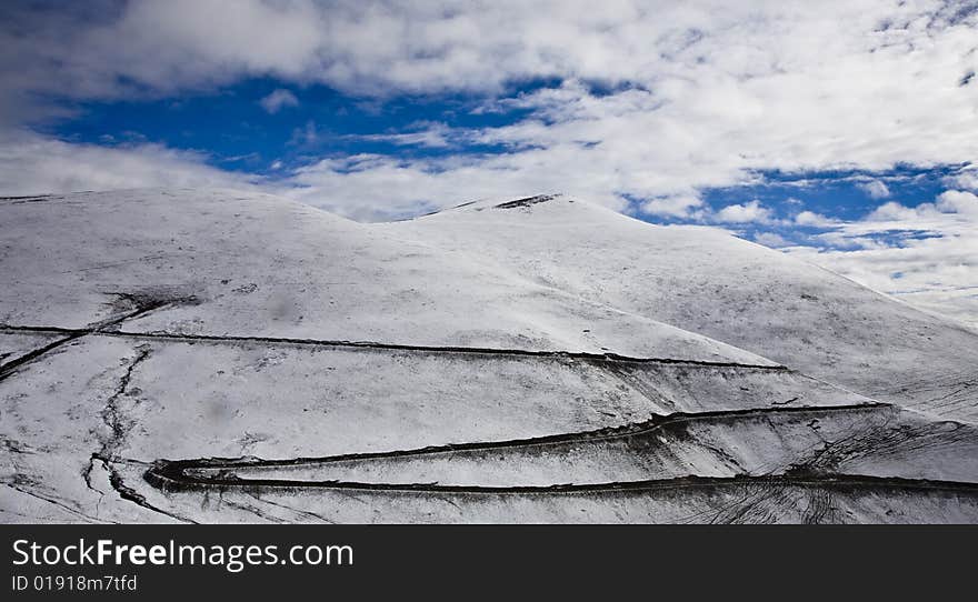 Snow mountains in the southwest of china