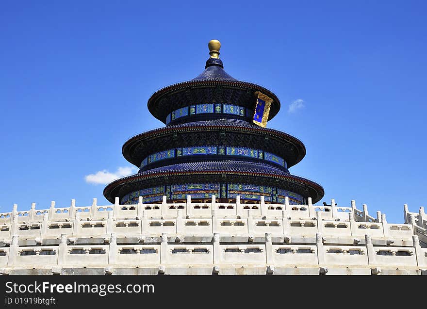 Ancient chinese building in the heaven temple. Ancient chinese building in the heaven temple