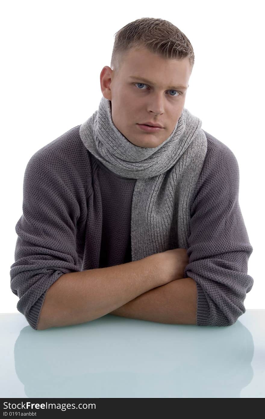 Portrait of handsome man with crossed arms