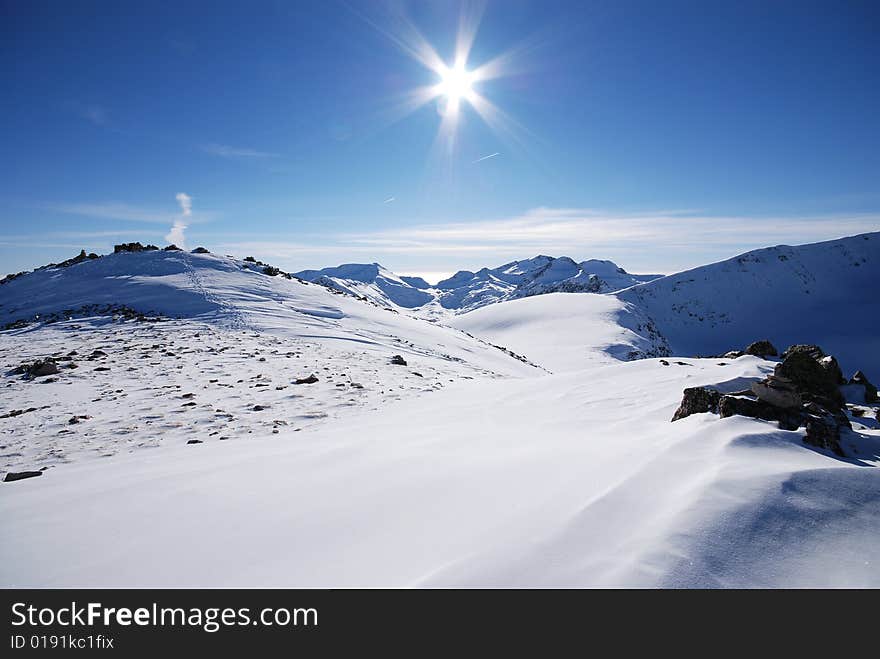 Winter mountains