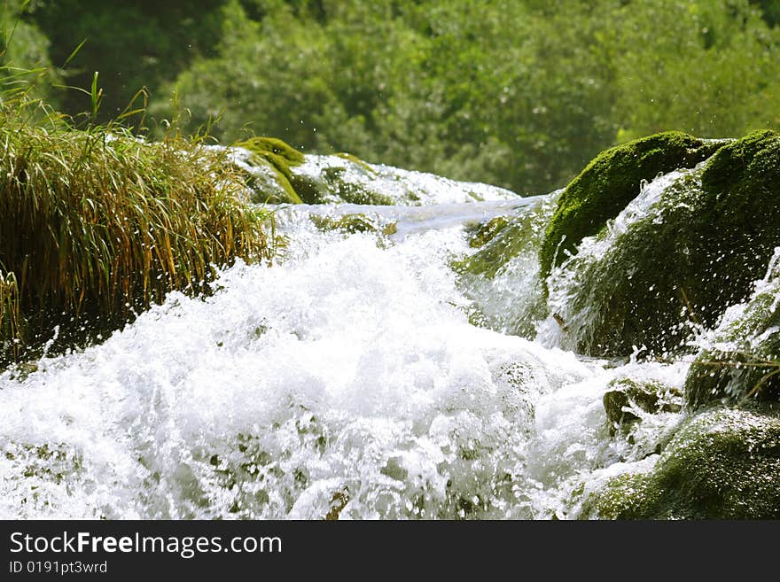 Green river in KRKA National Park, Croatia