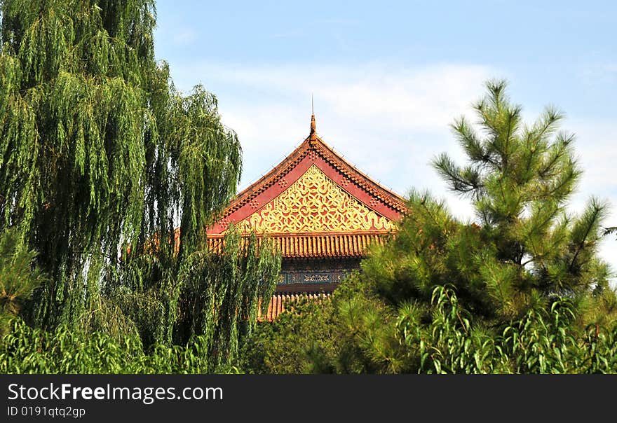 Beautiful roof of Chinese ancient building