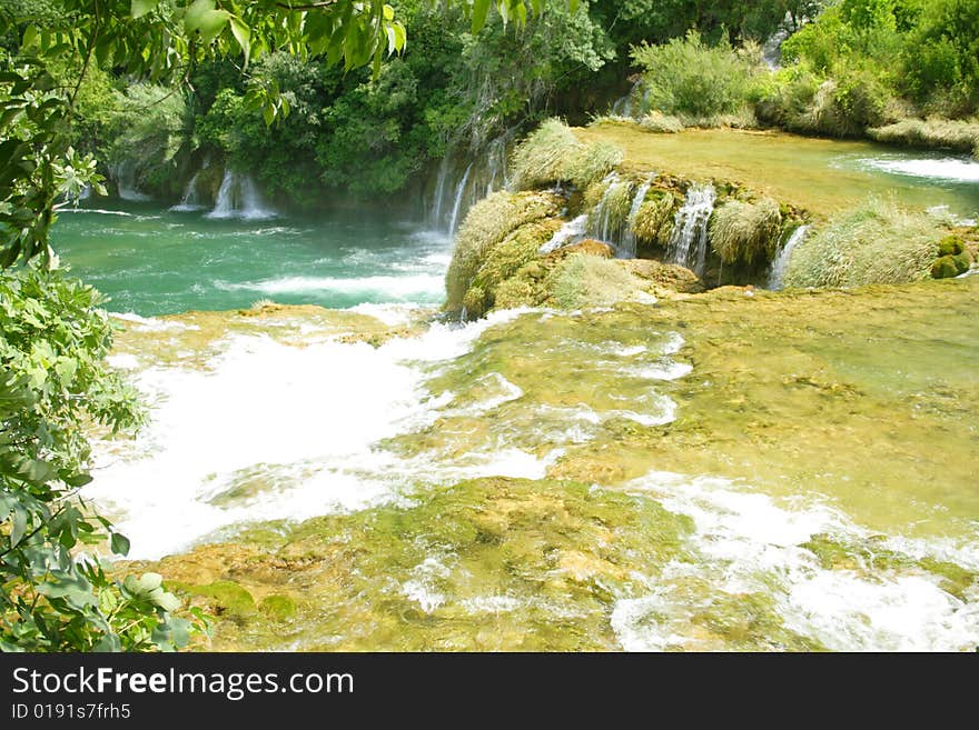 Green river in KRKA National Park