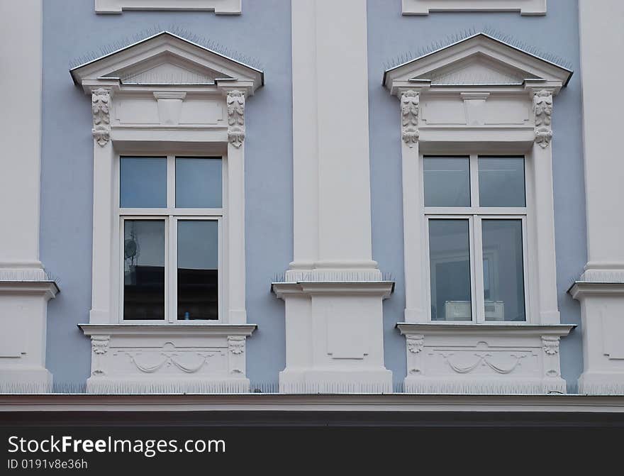 Facade of residential old house