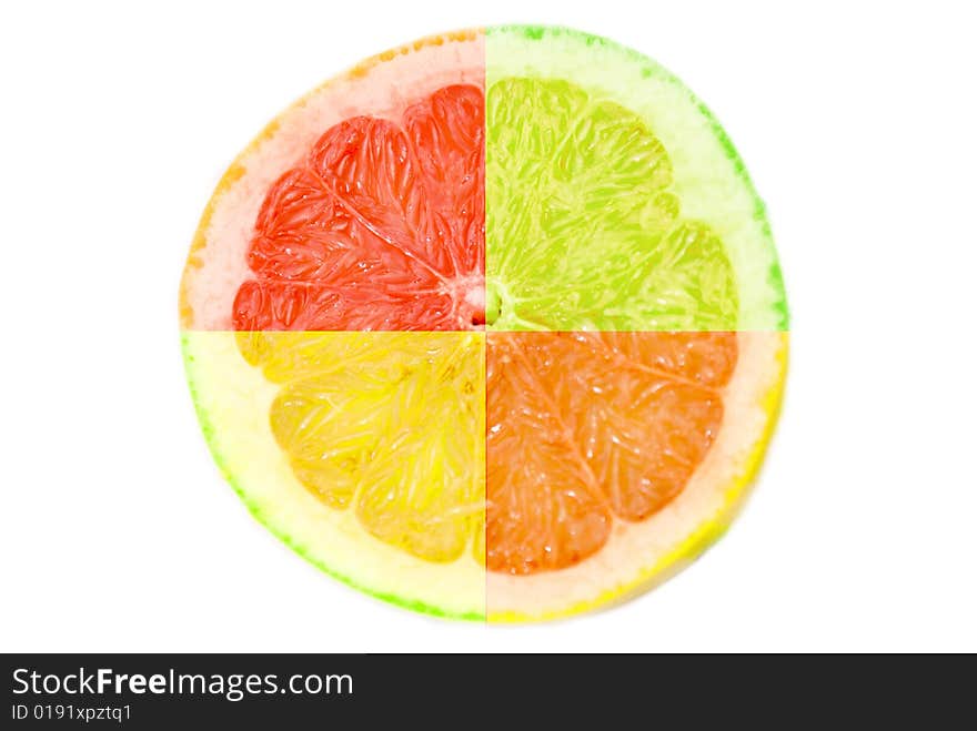 Shot of different color citrus fruit. Shot of different color citrus fruit