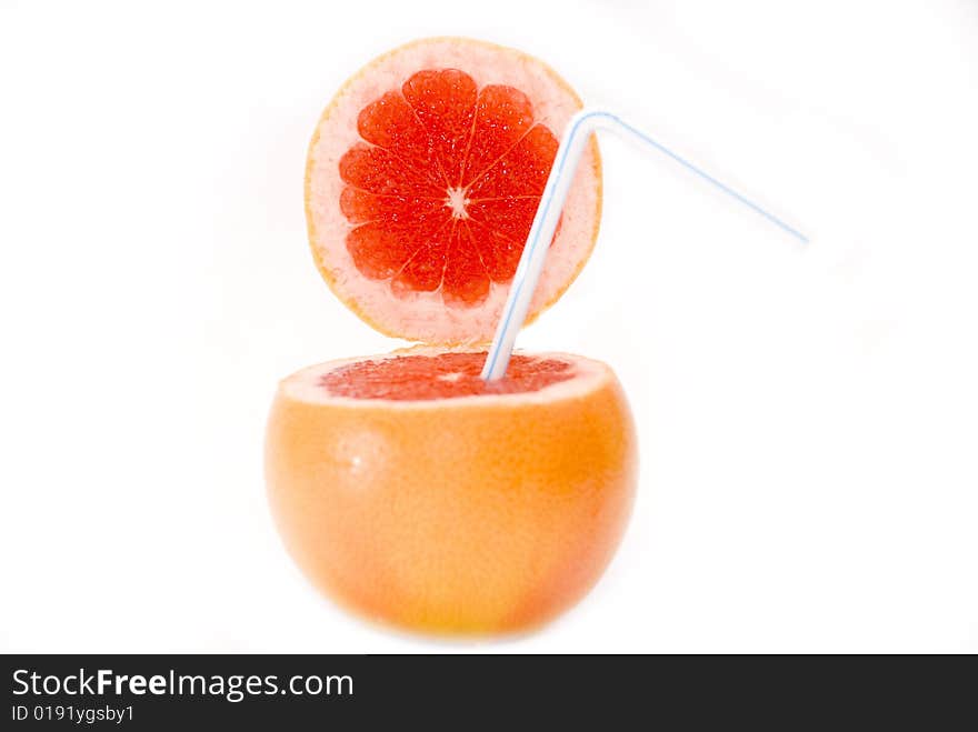 Citrus Fruit - red juicy grapefruit. Citrus Fruit - red juicy grapefruit