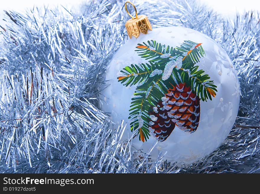 White Decorated Christmas Ball