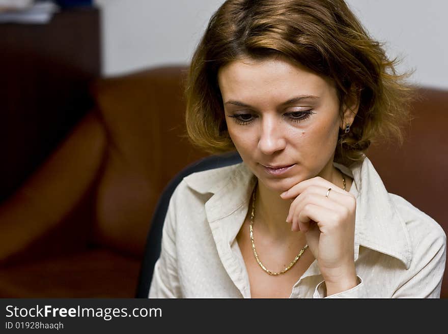 Portrait of a beautiful business woman in her office