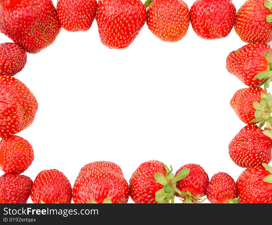 Many strawberries in frame