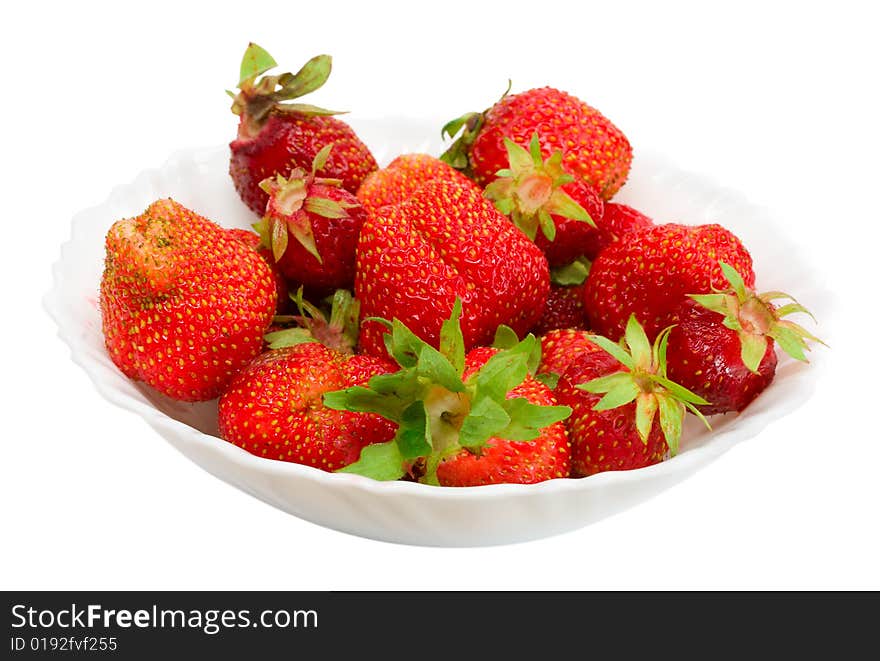 Many strawberries on plate