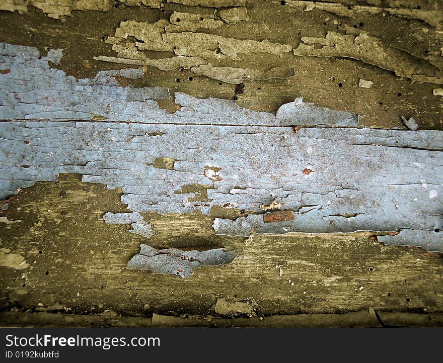 Old cracked paint on wood background. Old cracked paint on wood background