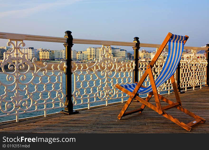 Deck chair on Brighton Pier