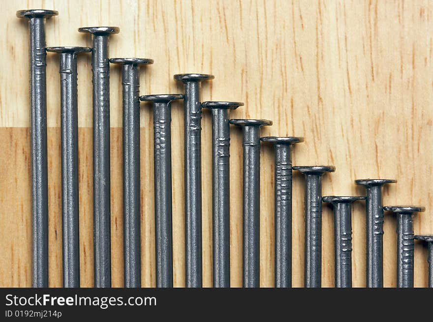 Declining Graph Of Nails